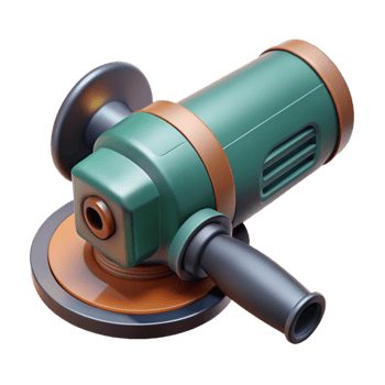 3D Render Green Angle Grinder Illustration png