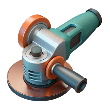 3D Render of Angle Grinder Tool png