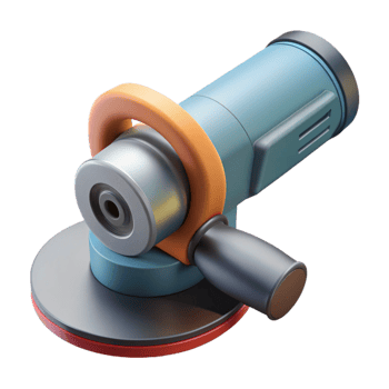 3D Render of Angle Grinder Tool png