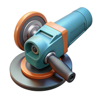 3D Render of Angle Grinder Tool png