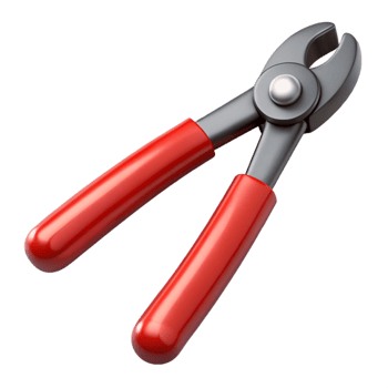 3D Render Red Handled Pliers png