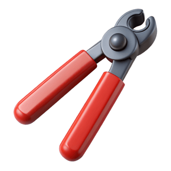 3D Render Red and Gray Pliers png