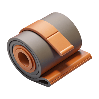 3D Render Rolled Material Abstract Background png