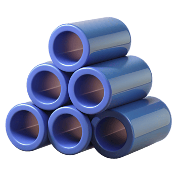 Blue Cylinders 3D Illustration png