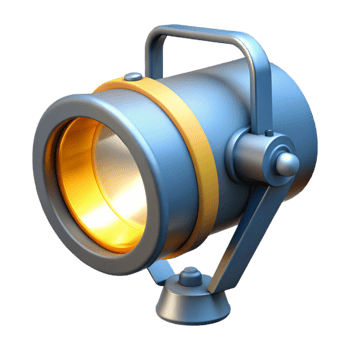 3D Render Spotlight Illustration png