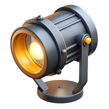 3D Render Spotlight Illustration png