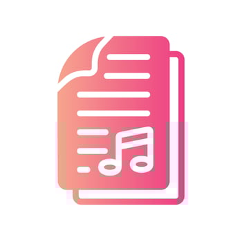 melody Flat Gradient Icon White Background vector