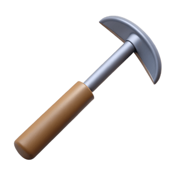 3D Model of a Small Handheld Hammer png
