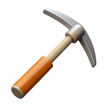 3D Render Pickaxe Icon png