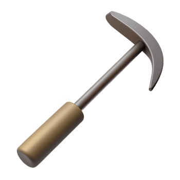 3D Render of a Claw Hammer Tool png