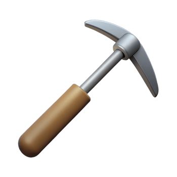 3D Model Pickaxe Illustration png