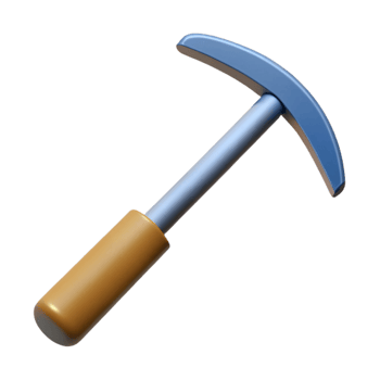 3D Model Pickaxe Illustration png