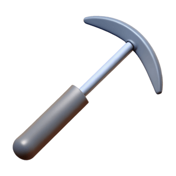3D Render of a Small Pickaxe png