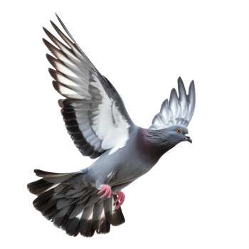 pigeon flying high resolution on a transparent background png