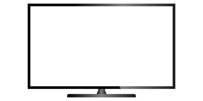 illustration of a TV with a blank screen png