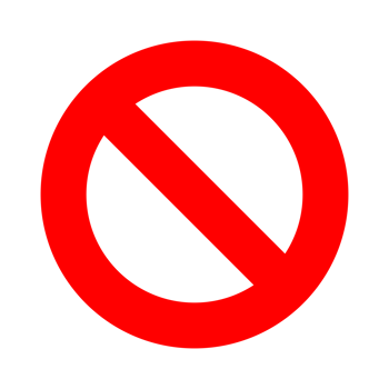 round stop symbol with red slash png