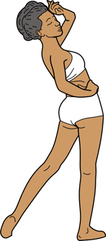 an African-American woman in a white tank top png