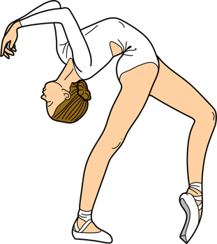 a Female Ballet Dancer doing Stretching Exercise png