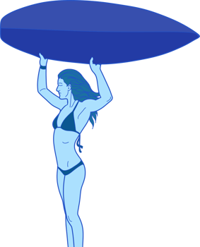 person surfboard on white background png