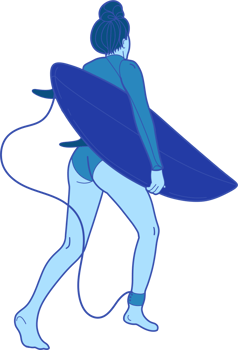 surfer element a white background png