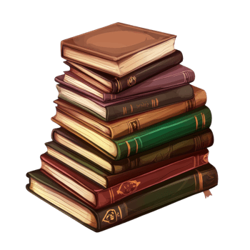 Pile of Books Isolated on White Background for Educational and Literary Use on Transparent Background png