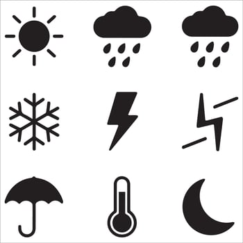 Trendy Seasonal Weather Icons vector