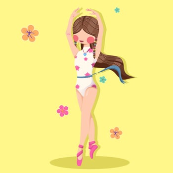 Ballerina trainig ballet so beauty vector