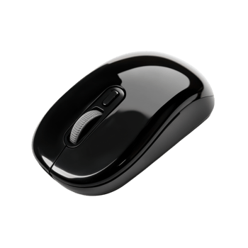 Sleek Black Wireless Mouse Design for Modern Offices on Transparent Background png