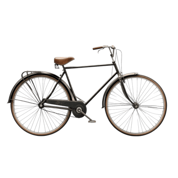 Vintage Bicycle Side View for Retro Design Projects on Transparent Background png