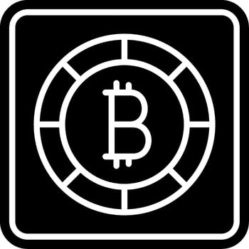 Bitcoin Glyph Icon vector
