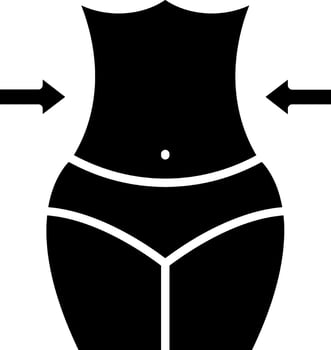 Weight Loss Glyph Icon vector