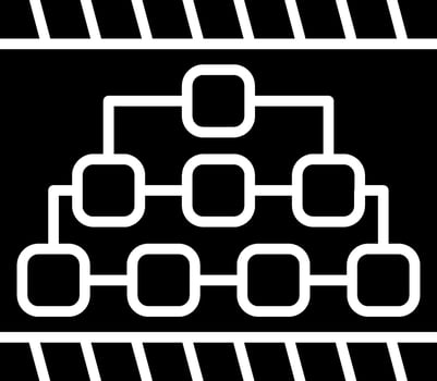 Hierarchy Structure Glyph Icon vector