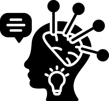 Thought Leadership Glyph Icon vector