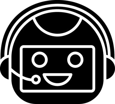 Bot Glyph Icon vector