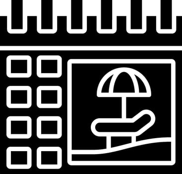 Calendar Glyph Icon vector