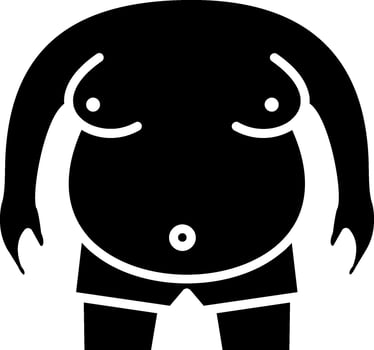 Obesity Glyph Icon vector