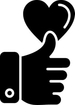 Like Glyph Icon vector