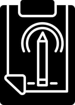 Pencil Glyph Icon vector