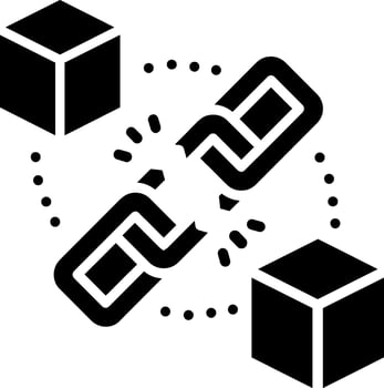 Blockchain Glyph Icon vector