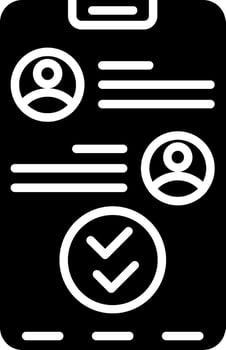 Double Check Glyph Icon vector