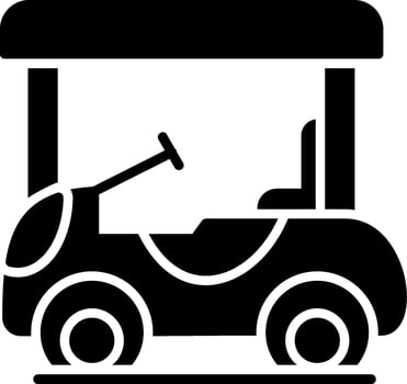 Golf Cart Glyph Icon vector