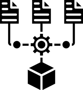 Predictive Modeling Glyph Icon vector
