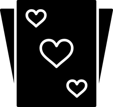 Casino Cards Glyph Icon vector
