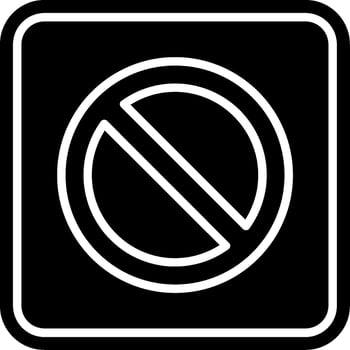Blocked Glyph Icon vector