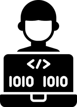 Programmer Glyph Icon vector