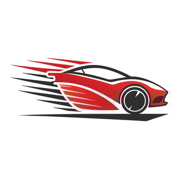 Professional Stylized Racing Car Logo for Sports Branding vector