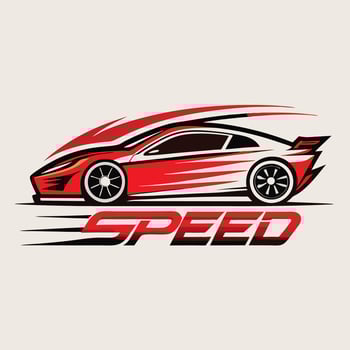 Creative Sports Car Icon Design for Performance Branding vector