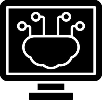 Artificial Intelligence Glyph Icon vector