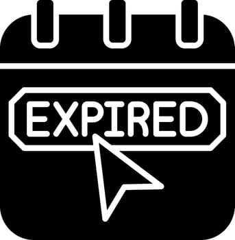 Expired Glyph Icon vector