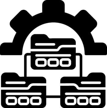 Version Control Glyph Icon vector